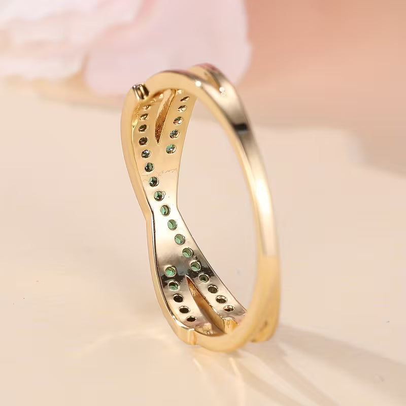 Anillo Flow Esmeralda | Oro