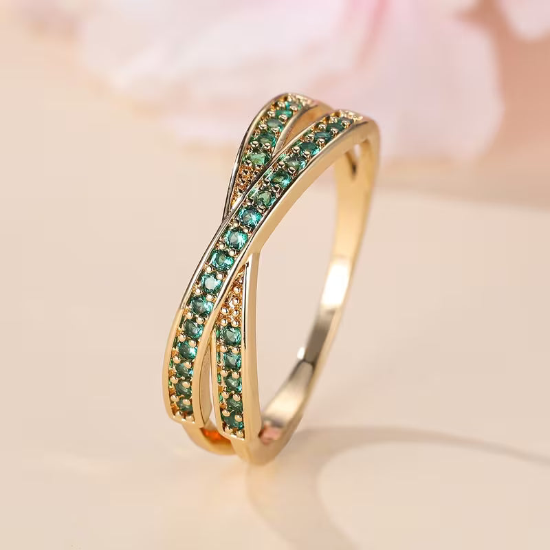 Anillo Flow Esmeralda | Oro