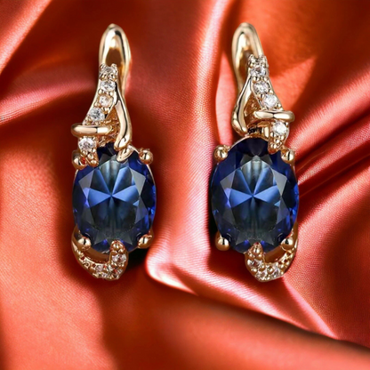 Pendientes Colgantes Royal Midnight | Oro