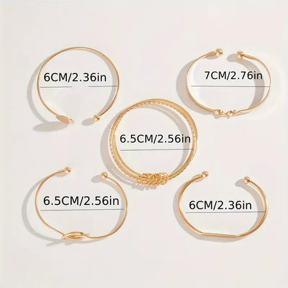 Set de Pulseras Nudo Elegante | Oro