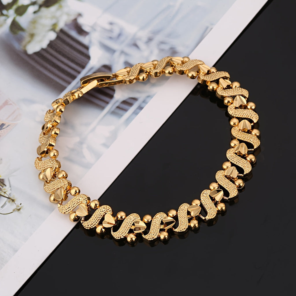 Pulsera Ola Ornamentada Lily | Oro