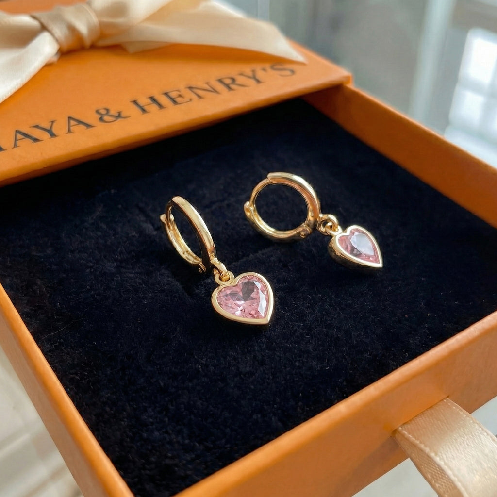 Pendientes Colgantes Charm Cupid | Oro