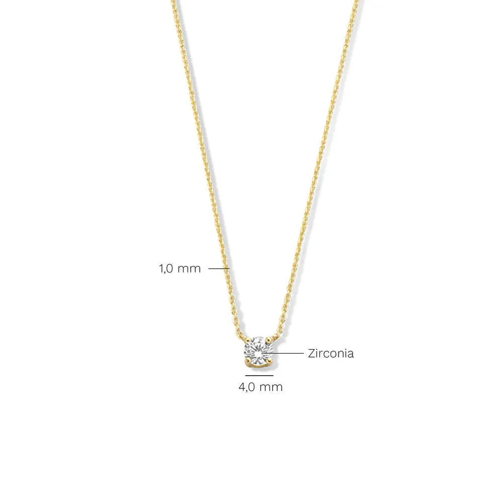 Collar Moissanite Cléa | Oro