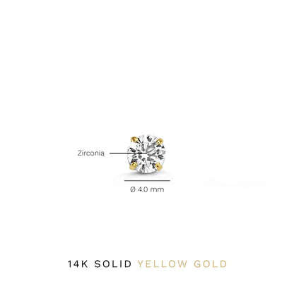 Pendientes Studs de Piedra Larmes de Lune | Oro