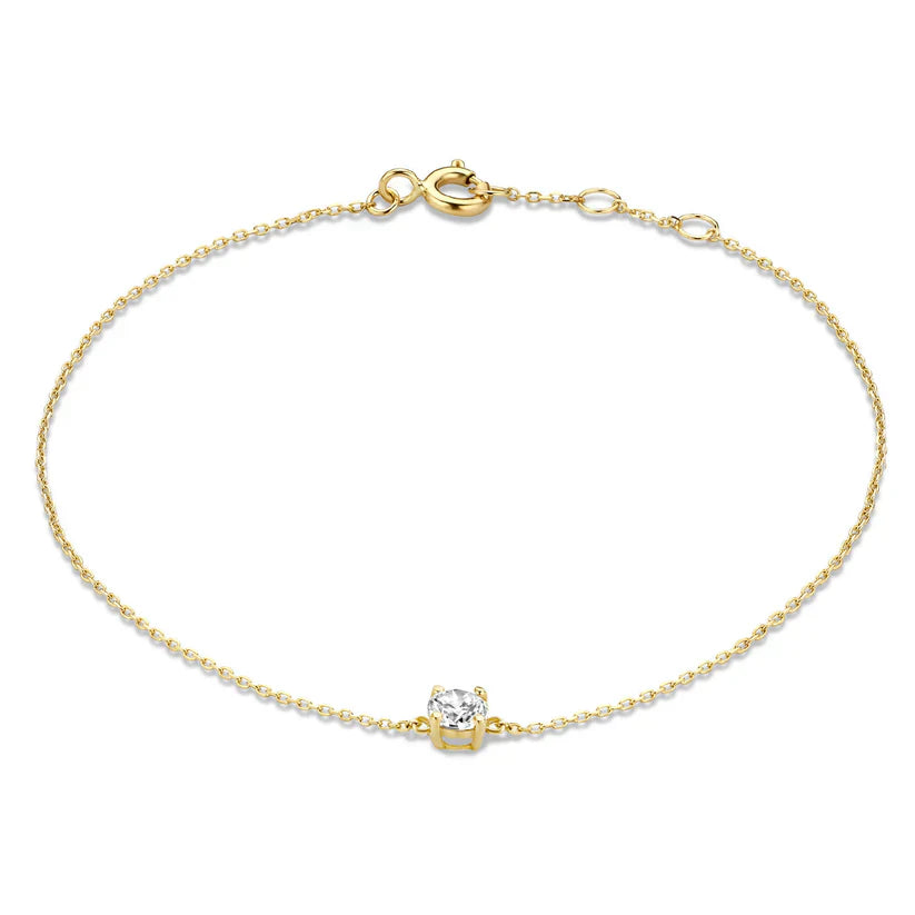 Pulsera de Piedra Moissanite Cléa | Oro