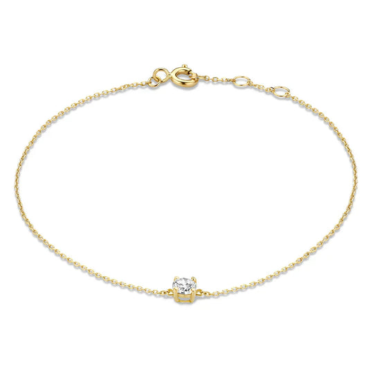 Pulsera de Piedra Moissanite Cléa | Oro