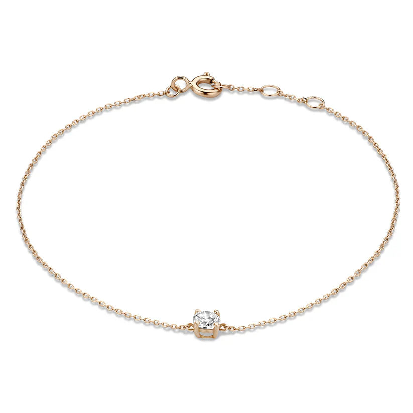 Pulsera de Piedra Moissanite Cléa | Oro