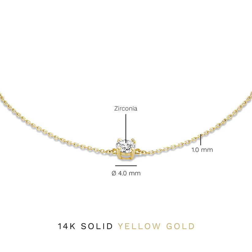 Pulsera de Piedra Moissanite Cléa | Oro