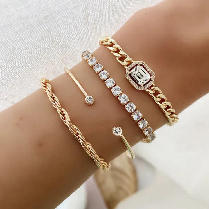 Set de Pulseras Domitia Calvina | Oro